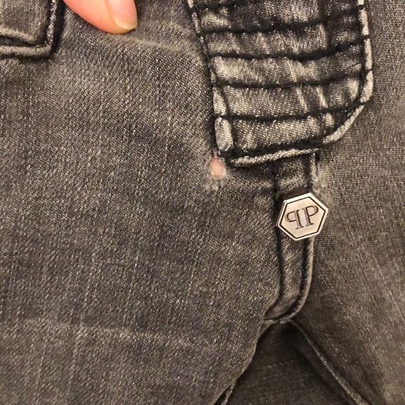 Philipp Plein Grey Moto Jeans - Picture 8 of 8